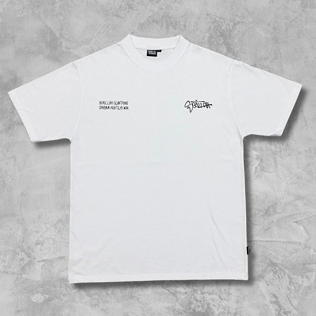 dream hustle win - white