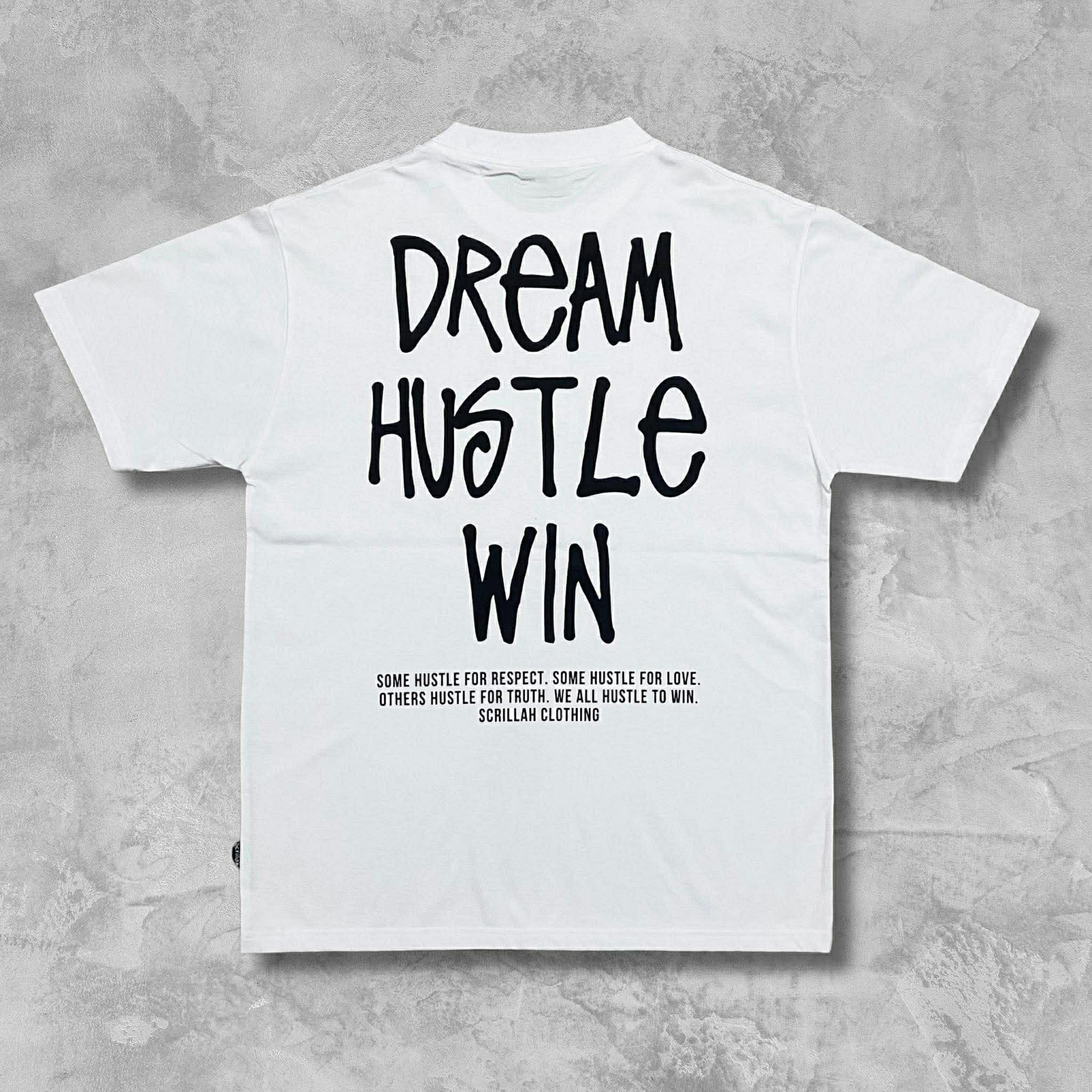 dream hustle win - white